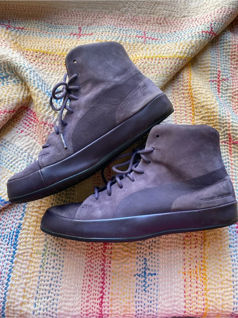 Women’s Puma by Hussein Chalayan High-Top Suede Sneakers in Deep Purple Size 7